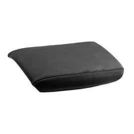 Center Console Armrest Lid Cover Skin, Black Genuine Leather (Fits: 1997 1998 1999 2000 20001 2002 2003 2004 Corvette C5) (Black Leather (Black Stitching))