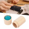 Wooden Sewing Needle Holder, Large Capacity Portable Pin Cushion with