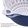 sourcing map Kitchen Strainer Colander Bowl Set, Small Double Layer