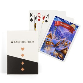 Mississippi, Sleepy Winter Village (52 Playing Cards, Poker Size Card Deck with Jokers)