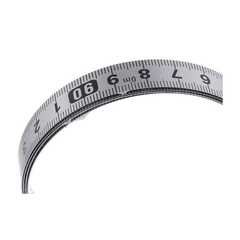 Boxonly Tape Measure Self-Adhesive Carbon Steel, Workbench Ruler, (Right to
