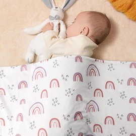 DRESHOW Kids Baby Blankets 75x100cm Organic Cotton Unisex Newborn Thick Super Soft Sleeping Blankets for Toddlers Kids Baby Girls Boys Nursery Duvet Cover Gifts One Size