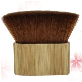 Vaguelly Large Wooden Base Hair Cutting Brush Soft Nylon Duster for Hair Removal Salons Homes for Dusting Neckline Ears Lint Easy to Clean