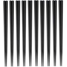 Nagao Chopsticks 9.1 inches (23 cm), Set of 10, Black, Dishwasher Safe, SPS Resin, Commercial Use, Made in Japan