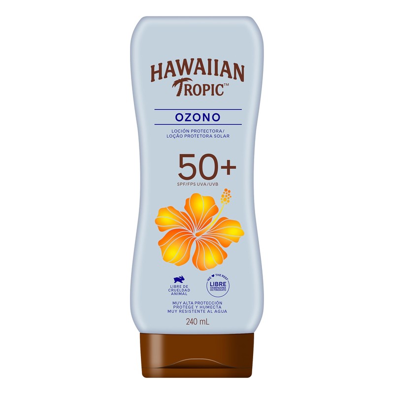 Hawaiian Tropic Ozono Protector Solar 50+ FPS Loción de 240