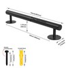 Purife 1.6 FT Black Metal Heavy Duty Stair Railing Indoor,