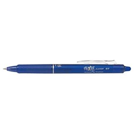 Pilot Blue Frixion Clicker Retractable Fine Rollerball Erasable Pens Pen 0.7mm Nib Tip 0.35mm Line BLRT-FR7 (Pack Of 3)