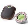 Titanium Steel Golf Green Reader with Genuine Leather Case -