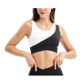 GIDI BOHO Sports Bra for Women with Medium Support Sports Bra with Removable Cups Workout Yoga Bra