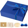 Christmas Surprise Gift boxes with Lids, 13"x10"x5" Navy Blue Gift