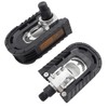 ISSHOUDOU Folding Pedal, Silver, Black