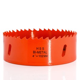 Koopi 4 inch Hole Saw for Wood Metal Plastic Drywall, HSS Bi-Metal 102mm Hole Cutter with Arbor for Easily and Smoothly Cutting 4in Holes