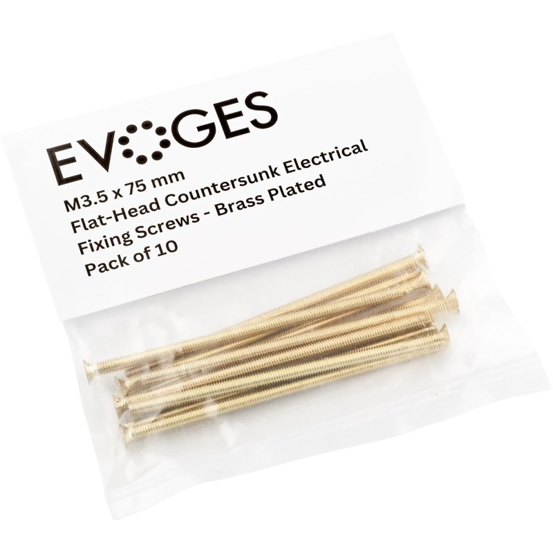 Evoges M3.5 x 75mm Long Flat Countersunk Slotted Head Electrical