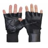 Voice7 Leather Fingerless GLOVES | Long Lasting Adjustable Strap ~