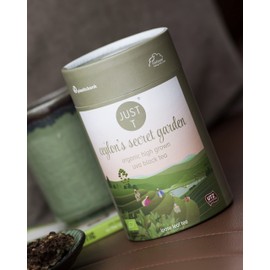 JUST T Ceylon´s Secret Garden Loser Tee, 125g | Bio Schwarzer Tee – Angebaut im Uva-Hochland | Bio Loser Tee – Biologisch Hochland-Tee im Nachhaltigen Vorratsdose für alle Teeliebhaber