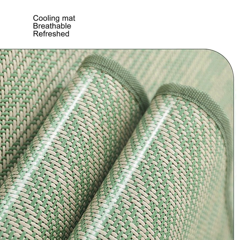 Dog Cooling Mat Breathable Portable Rattan Bed Pet Summer Sleeping