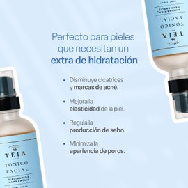 TEIA COSMETICOS Tónico de Niacinamida Equilibrante – Control grasa, tono uniforme - Ingredientes naturales - 110ml