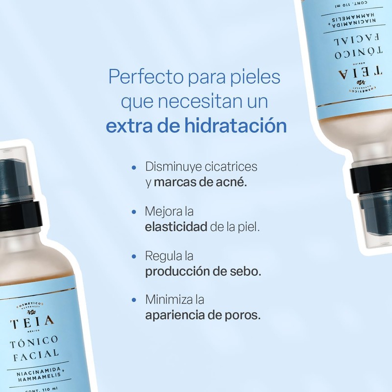 TEIA COSMETICOS Tónico de Niacinamida Equilibrante – Control grasa, tono
