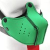 Neoprene Puppy Face Muzzle Dog Hood Mask Play Hoods Green