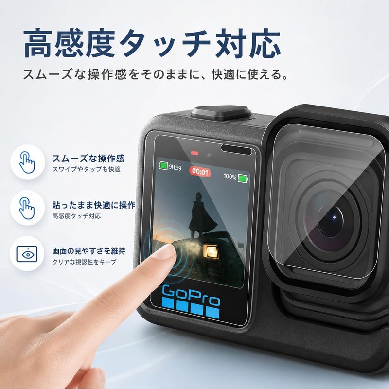 YCJDP 保護フィルム GoPro MISSION 1 / MISSION 1 PRO/MISSION 1