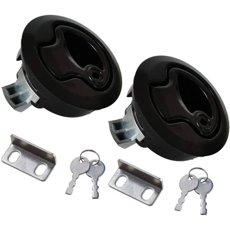 WJSKDQ 4PCS Boat Hatch Handle Round Boat Latches Flush Pull