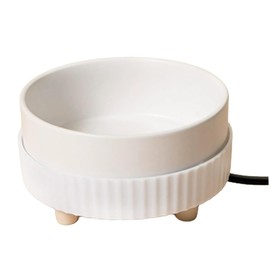 Heated Dog Bowl 350ML Heated Water Bowl for Dogs Heated Pet Bowl Provide Drinkable Water in Winter Thermal Bowl Heated Water Bowl Heated Cat Bowl Cat Water Dispensers for Dog Cat Squirrel White Base