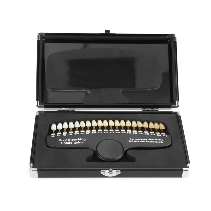 20 Colors Teeth Whitening Dental Shade Guide Bleaching Porcelain with
