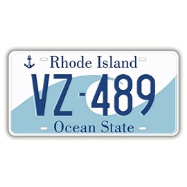 Panguru Replica License Plate of US States, Embossed Novelty Metal Number Tags, Prop Car Registration Plates, 12x6 Inches (Rhode Island)