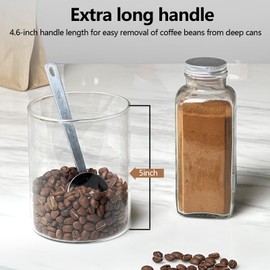 Coffee Scoop Set - 1 Tbsp (15ml) & 2 Tbsp (30ml) Stainless Steel Coffee Scoop - Perfect Measuring Spoon for Ground Coffee, Espresso - Durable Serving Utensil