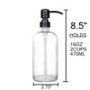 2 Pack Thick Clear Glass Pint Jar Soap Dispenser with