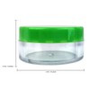 (Quantity: 20 Pieces) Beauticom 10G/10ML Round Clear Jars with GREEN