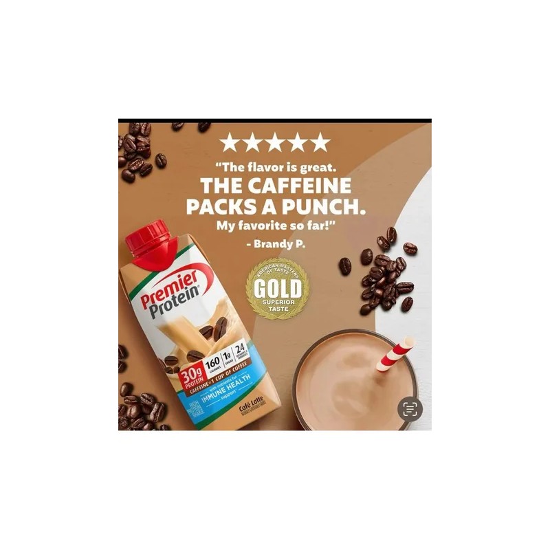 Premier Protein Café Latte Café Latte Pack/15 Malteadas