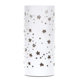 EEMKAY® New Stars Kids Bedroom White Cylindrical Lamp Cut Out Stars Design 24x11cm