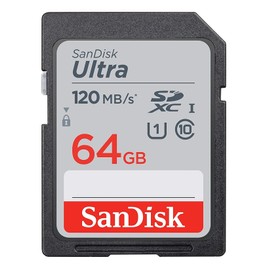 SanDisk 64GB SDXC SD Ultra Memory Card Works with Canon Powershot ELPH 150 is, ELPH 170 is, G7 X Camera UHS-I (SDSDUN4-064G-GN6IN) Bundle with (1) Everything But Stromboli Combo Card Reader
