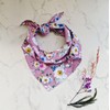 Hundehalstuch, Blumenfeen, Größe M/L, Flieder