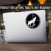 Coyote Hunting Vinyl Decal | 5.5" White on Black |