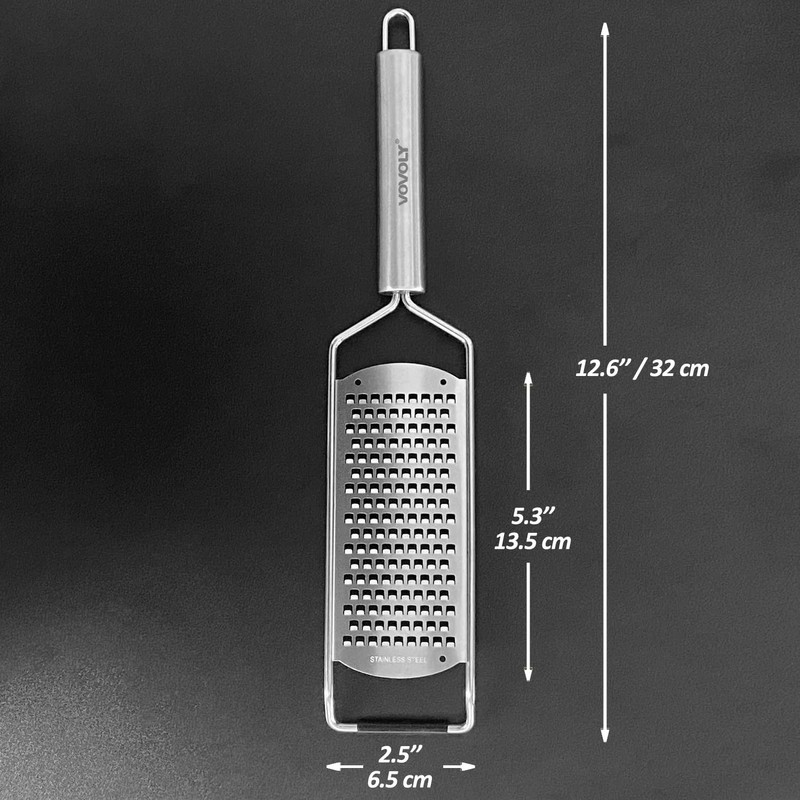Professional Zester Grater Coarse for Cheese, Carrot, Ginger, Coconut, Nuts