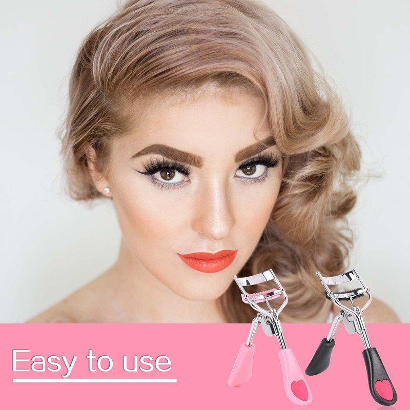 Eyelash Curlers with Comb,2 Pcs Eye Lash Curler Lash Tool