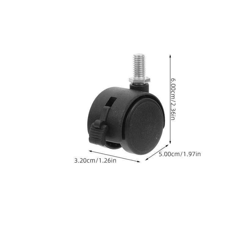 Sewroro 4pcs Swivel Castor Wheels for Computer Chairs Planter Replacement