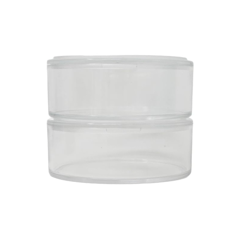 2 Pack - Round Hockey Puck Holder | Clear Stackable