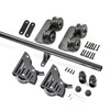 DIYHD 4FT Rustic Black Sliding Library Ladder Full Set Track
