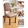 Genina Dining Chair Covers Set of 4, Waterproof PU Leather