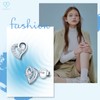 MOOFUN Irregular Love Cubic Zirconia Earrings 925 Sterling Silver Stud