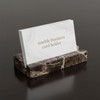 NAVISSORY Marble Business Card Holder for Desk, Brown Card Display