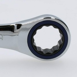 Urrea 11M6M Juego de llaves de estrías pulido espejo con matraca métricas, 12 puntas, 6 piezas