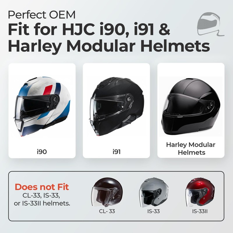 The Helmet Shop HJ-33 Rainbow Mirror Motorcycle Helmet Visor Compatible