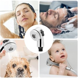 GOTOTOP Shower Head Shampoo Bed Chair Shower Head Hair Salon Shampoo Adapter Shower Head Salon Shampoo Bowl Spray Head Accessory (Side Switch Type) Stainless Steel
