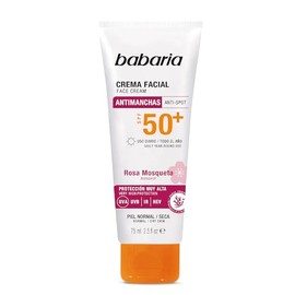 Babaria - Bloqueador Solar Facial Antimanchas FPS 50  Protector Solar Despigmentante que Previene y Corrige Manchas  Propiedades Blanqueadoras e...   