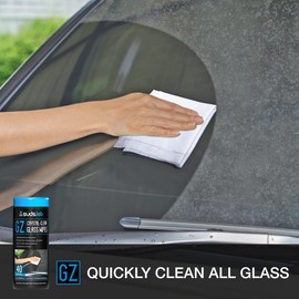 Suds Lab GZ Crystal-Clear Glass Wipes, Streak-Free Windshield, Mirror, and Window Wash, Disposable Wipes for Auto Interior and Exterior Car Windows, 40 count