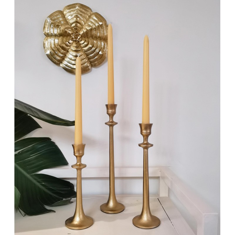 Iron Taper Candle Holder - Set of 3 Decorative Candle